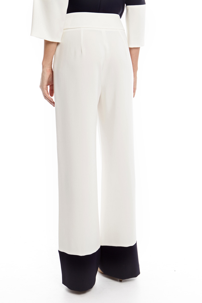 Pantaloni bicolore in cady Fashion Market Pantaloni bicolore in cady Fashion Market
