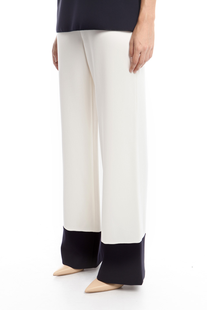 Pantaloni bicolore in cady Fashion Market Pantaloni bicolore in cady Fashion Market
