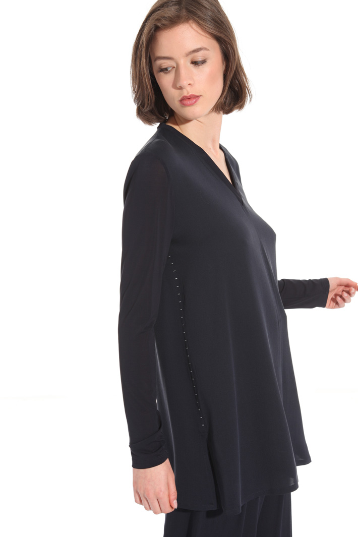 Casacca in jersey e crepe Fashion Market Casacca in jersey e crepe Fashion Market