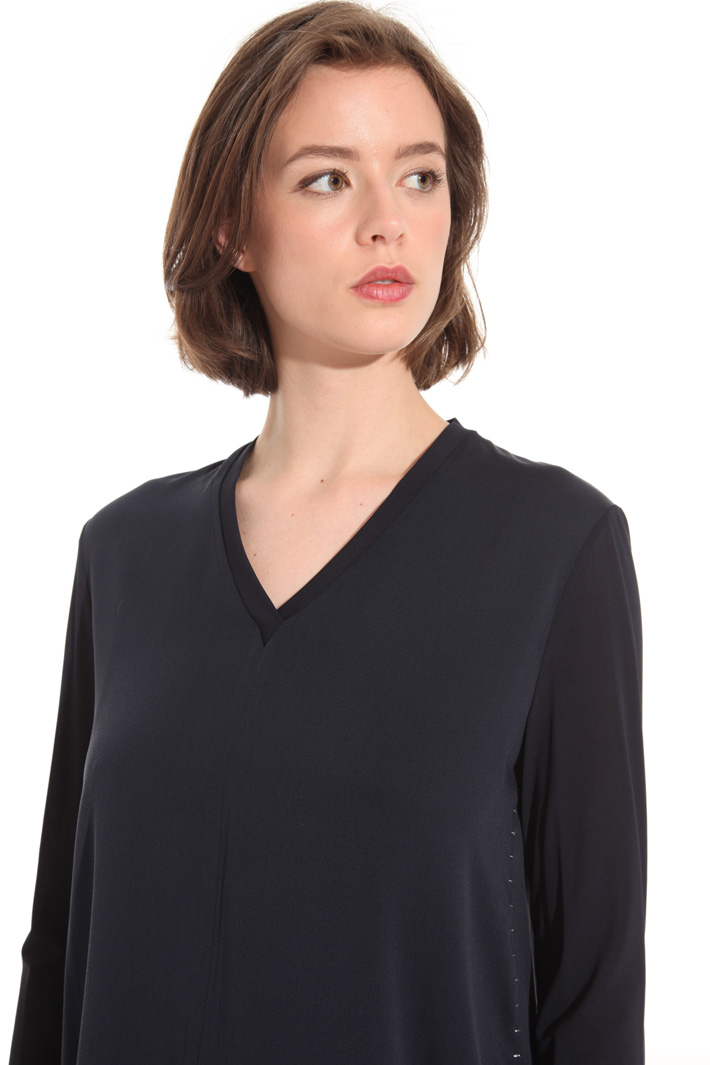 Casacca in jersey e crepe Fashion Market Casacca in jersey e crepe Fashion Market