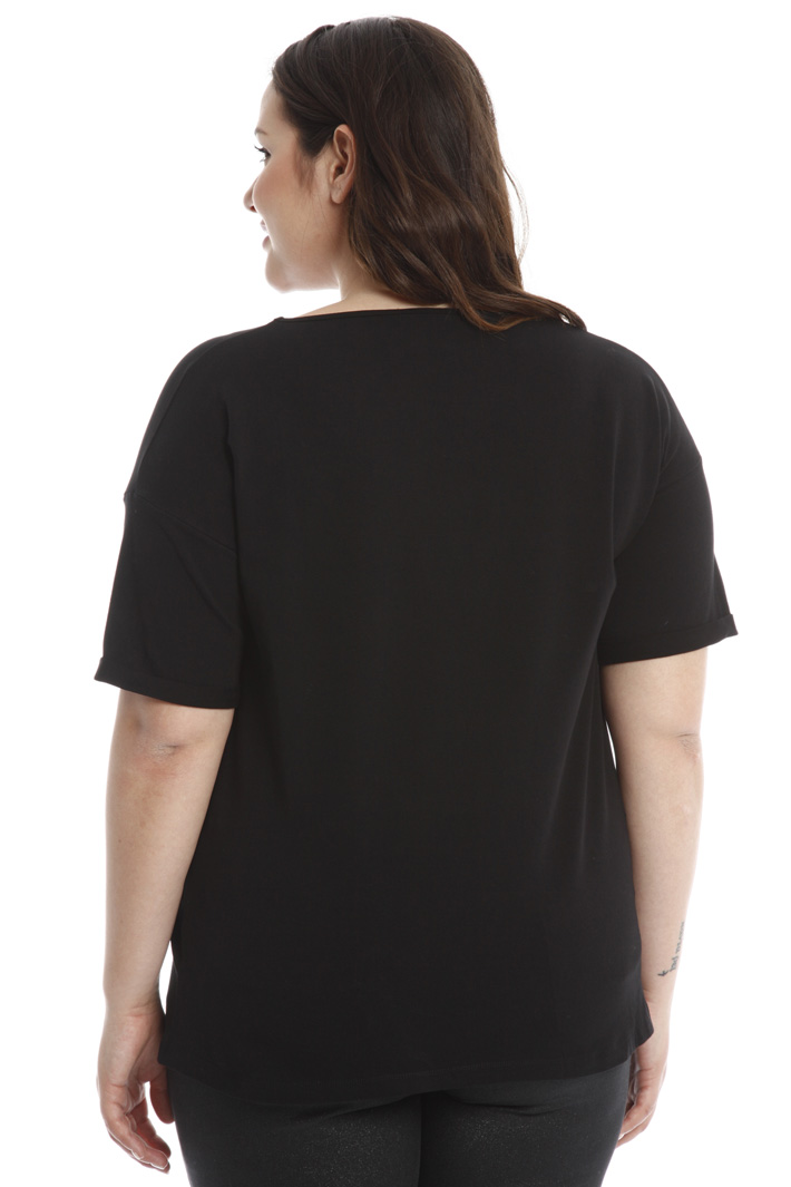 T-shirt con ricamo paillettes Fashion Market T-shirt con ricamo paillettes Fashion Market