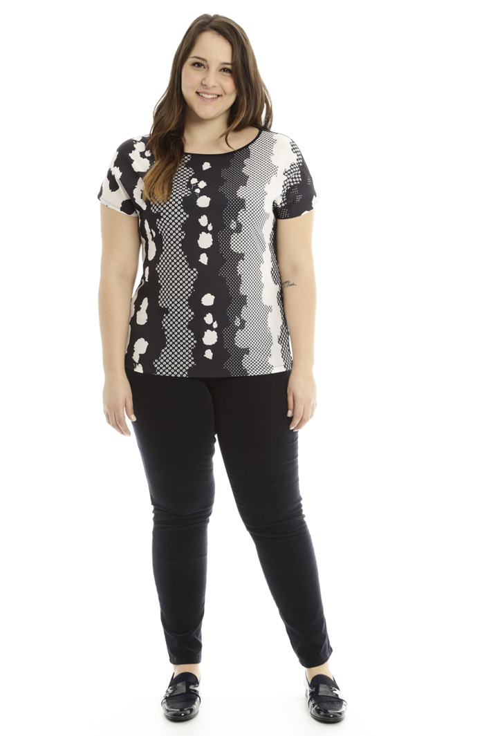 Top in jersey e crepe Fashion Market Top in jersey e crepe Fashion Market