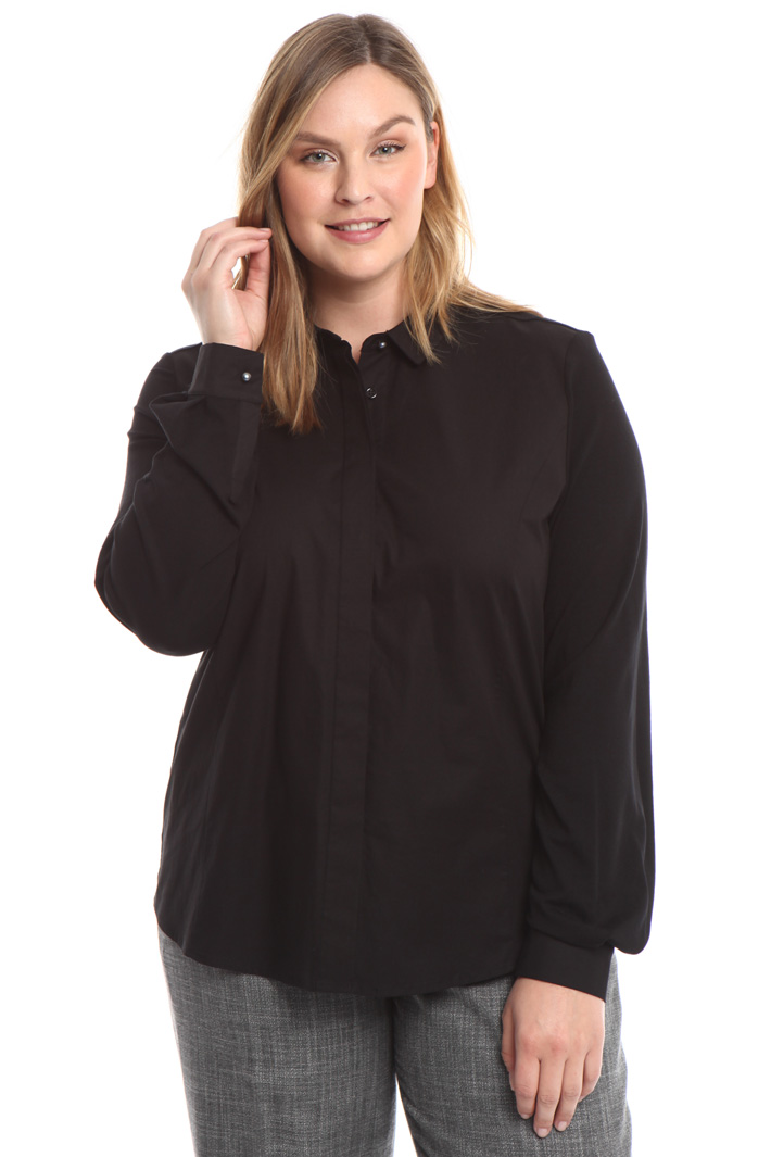Camicia in popeline e jersey Fashion Market Camicia in popeline e jersey Fashion Market