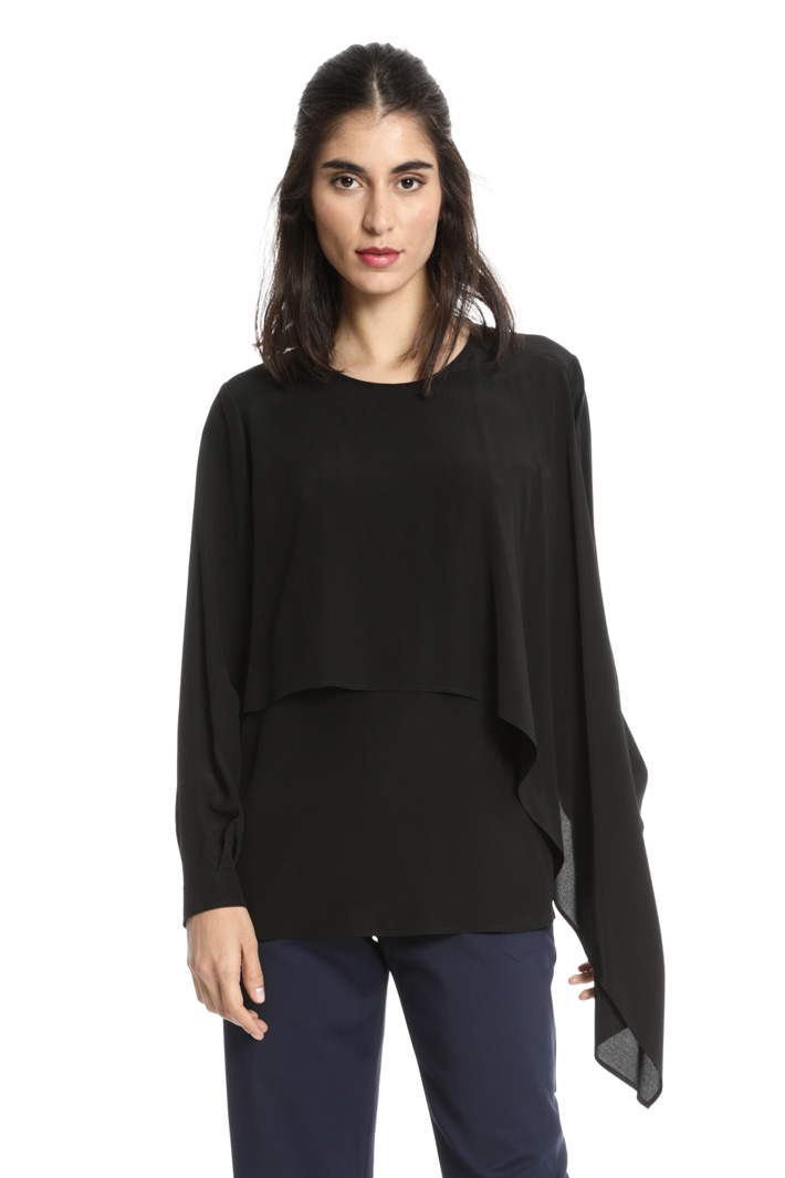 Blusa con pannello sovrapposto Fashion Market Blusa con pannello sovrapposto Fashion Market