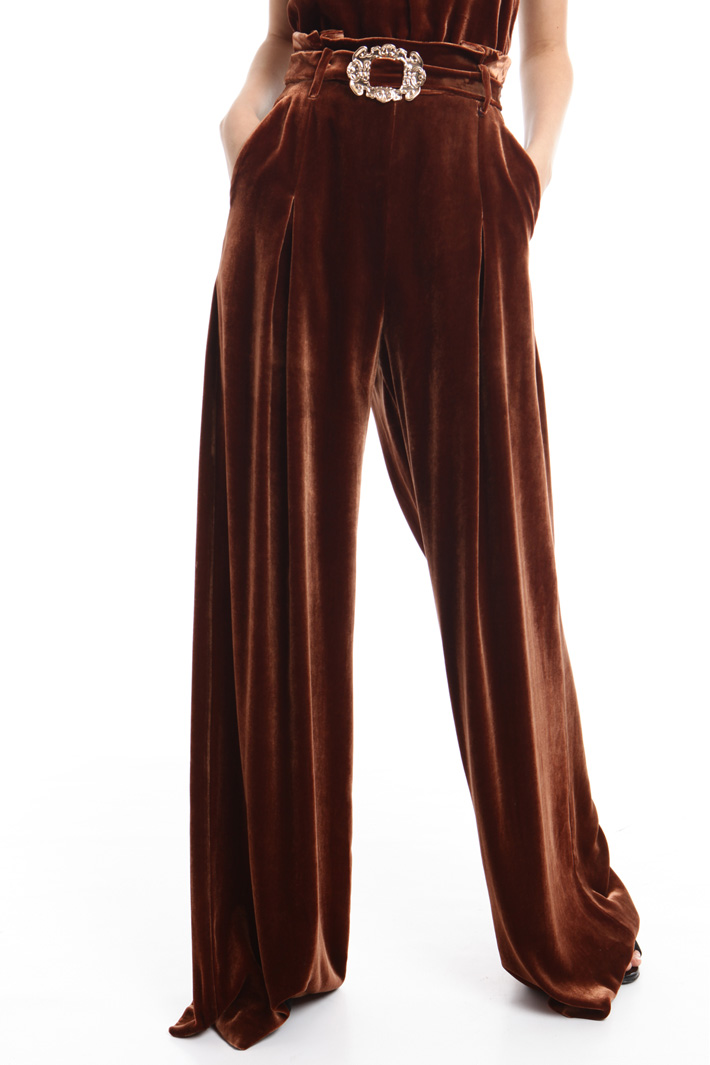 Pantalone palazzo in velluto Fashion Market Pantalone palazzo in velluto Fashion Market