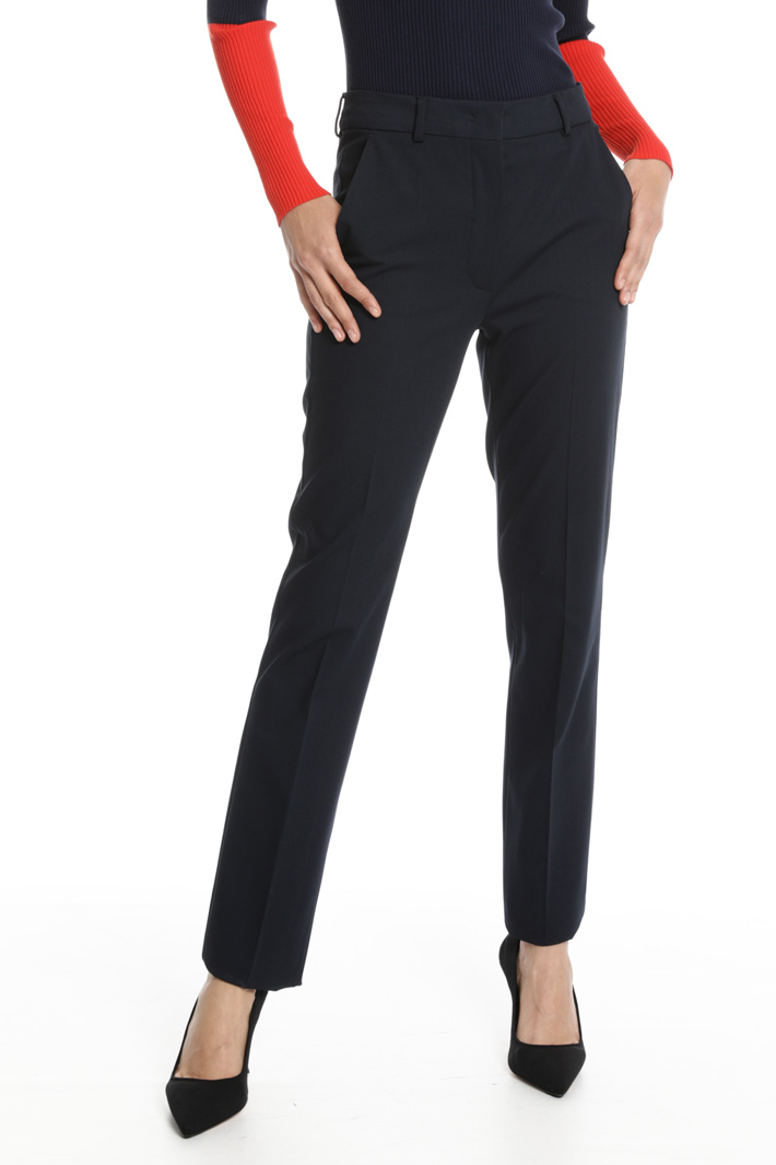 Pantalone in twill compatto Fashion Market Pantalone in twill compatto Fashion Market