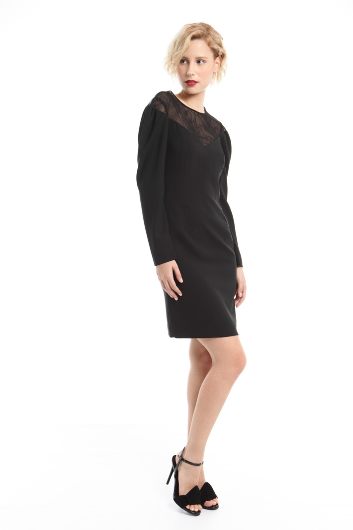 Abito in crepe e pizzo Fashion Market Abito in crepe e pizzo Fashion Market
