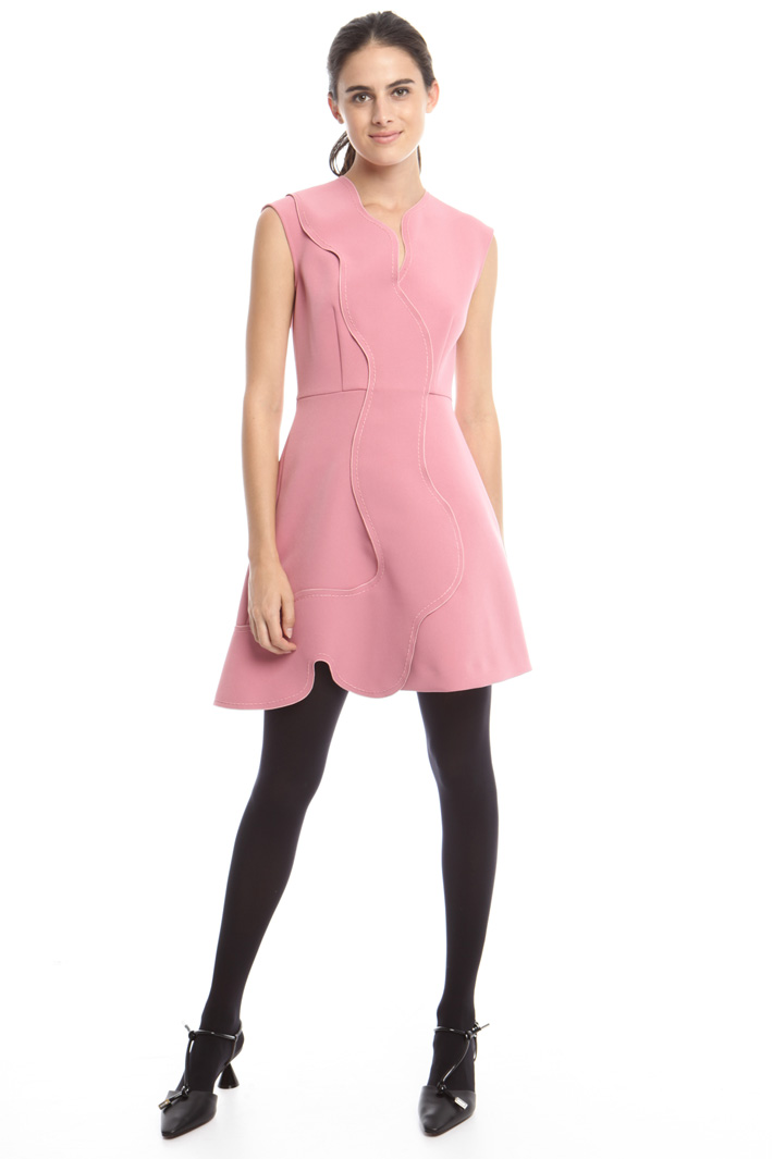 Abito smanicato in doppio cady Fashion Market Abito smanicato in doppio cady Fashion Market