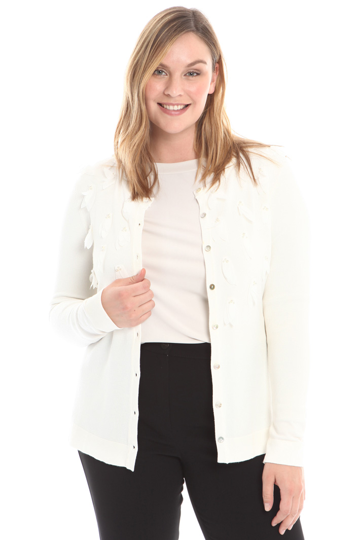 Cardigan con ricamo di petali Fashion Market Cardigan con ricamo di petali Fashion Market