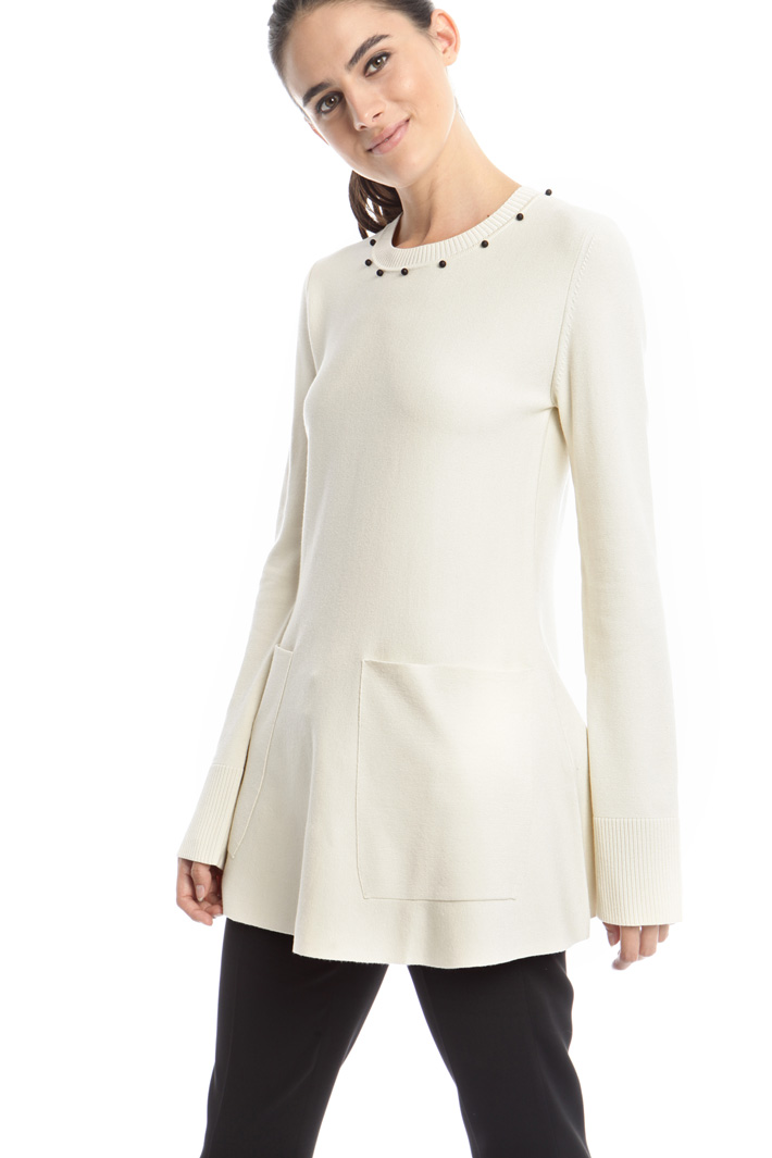 Maglia lunga con boules Fashion Market Maglia lunga con boules Fashion Market