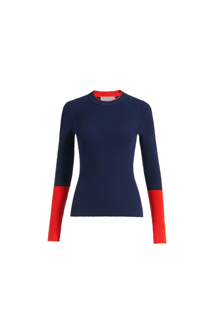 Maglia girocollo a costine Fashion Market Maglia girocollo a costine Fashion Market