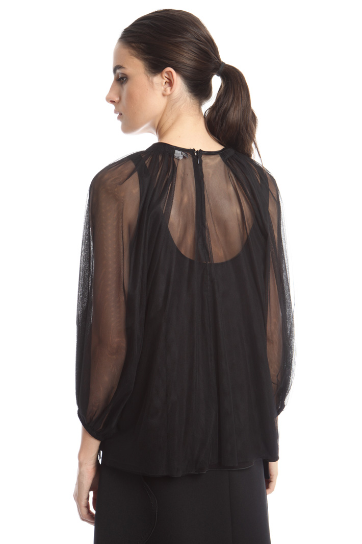 Blusa in tulle stretch Fashion Market Blusa in tulle stretch Fashion Market