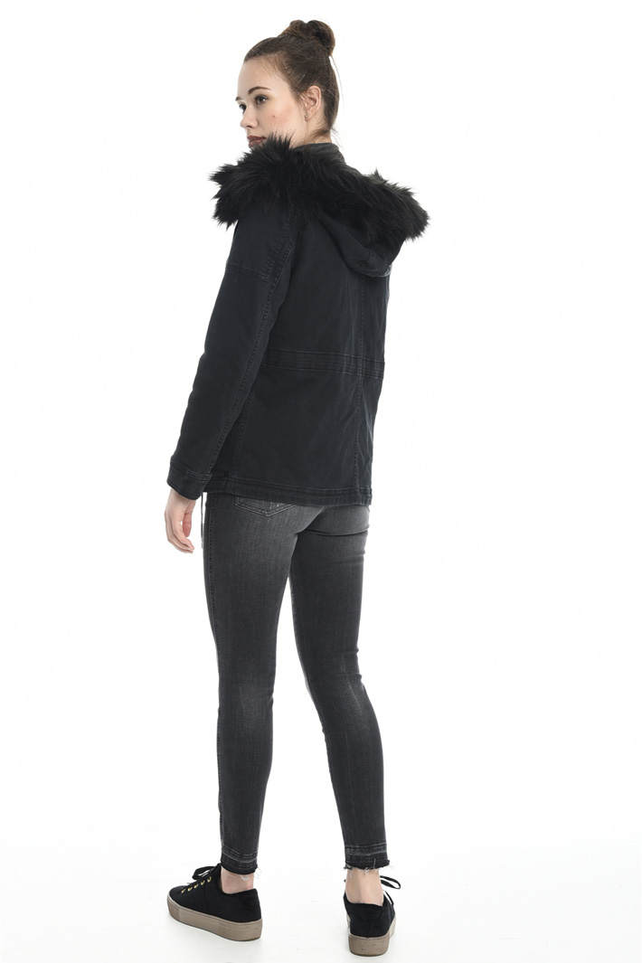 Giacca in denim con cappuccio Fashion Market Giacca in denim con cappuccio Fashion Market