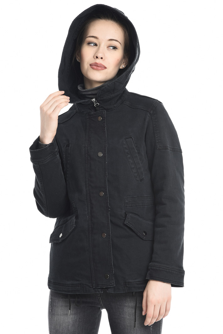 Giacca in denim con cappuccio Fashion Market Giacca in denim con cappuccio Fashion Market