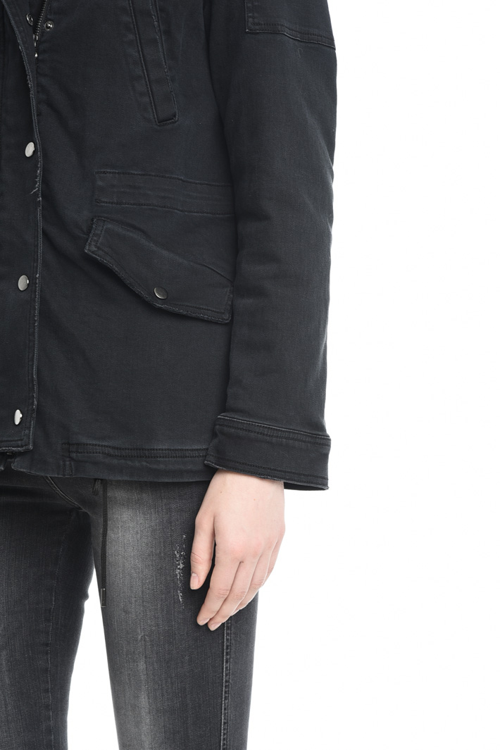 Giacca in denim con cappuccio Fashion Market Giacca in denim con cappuccio Fashion Market