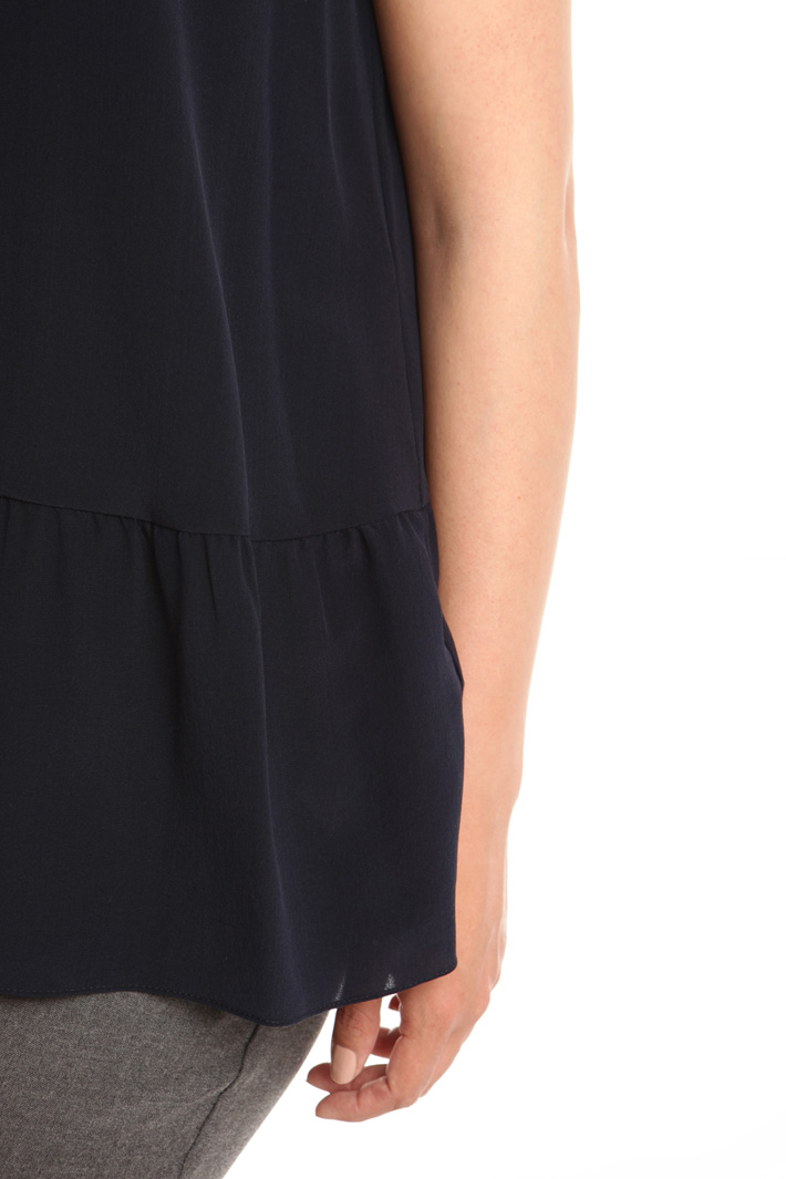 Top in seta con balza Fashion Market Top in seta con balza Fashion Market