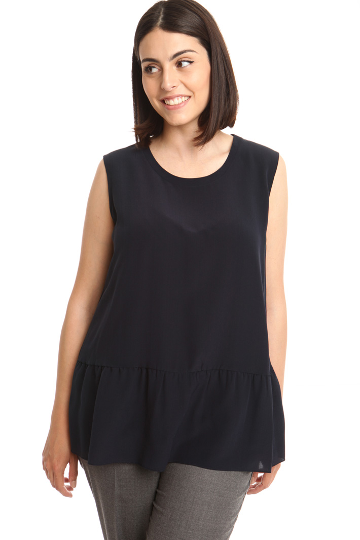 Top in seta con balza Fashion Market Top in seta con balza Fashion Market