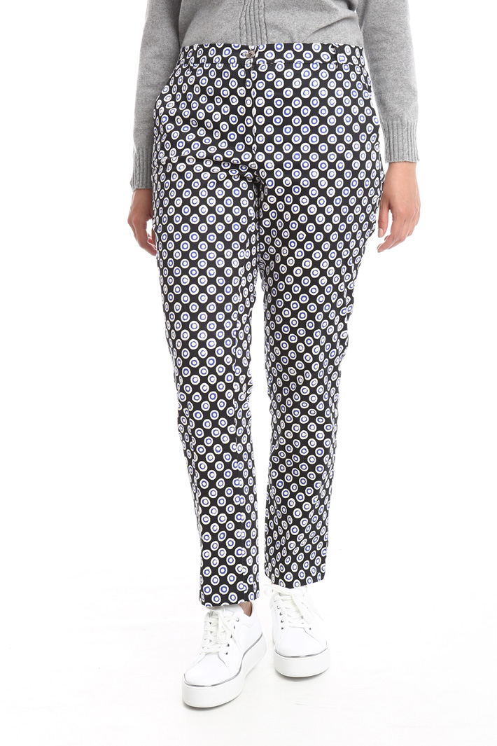 Pantalone slim in raso Fashion Market Pantalone slim in raso Fashion Market