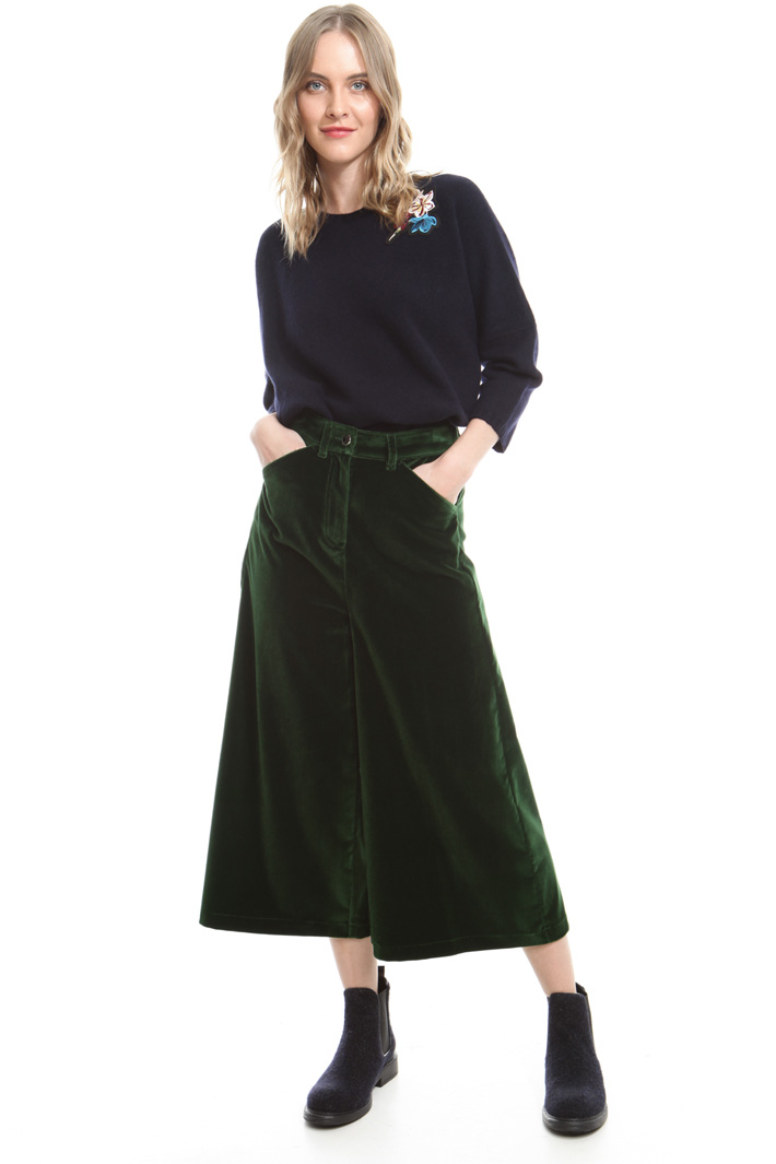 Pantalone cropped in velluto Fashion Market Pantalone cropped in velluto Fashion Market
