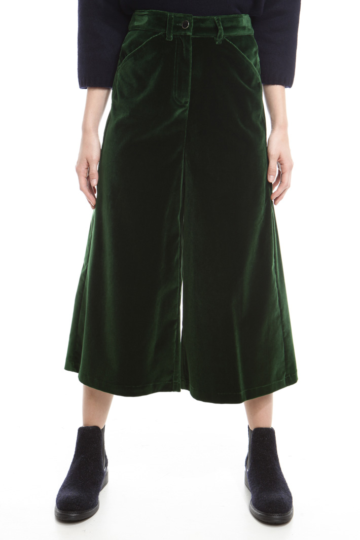 Pantalone cropped in velluto Fashion Market Pantalone cropped in velluto Fashion Market