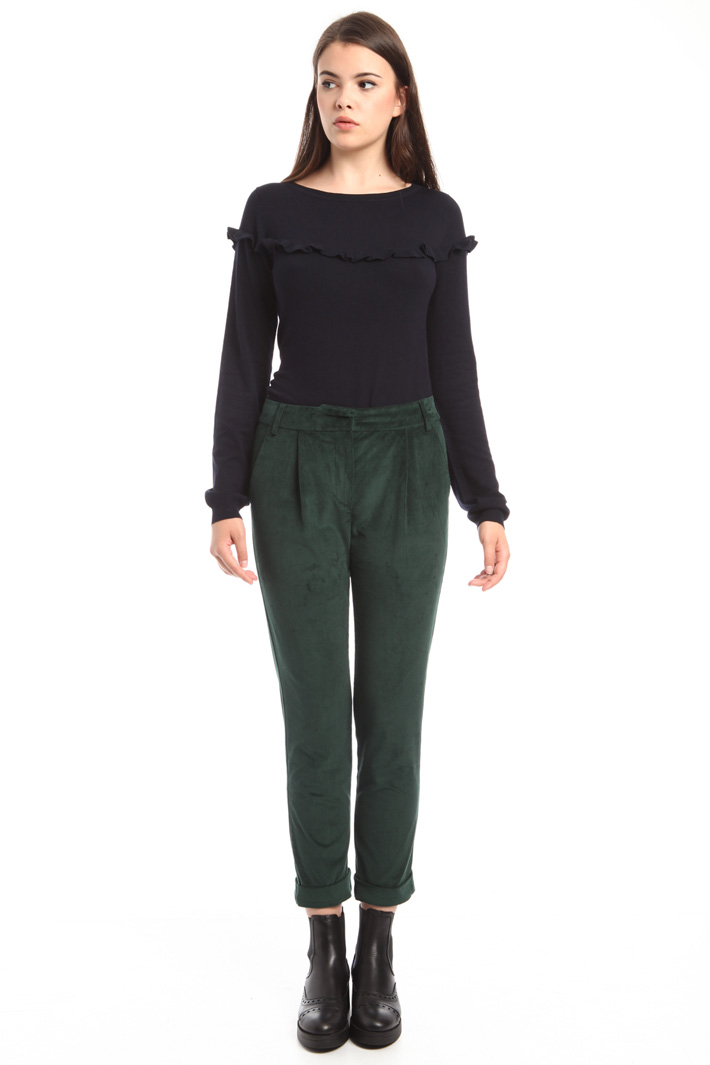 Pantaloni cropped in velluto Fashion Market Pantaloni cropped in velluto Fashion Market