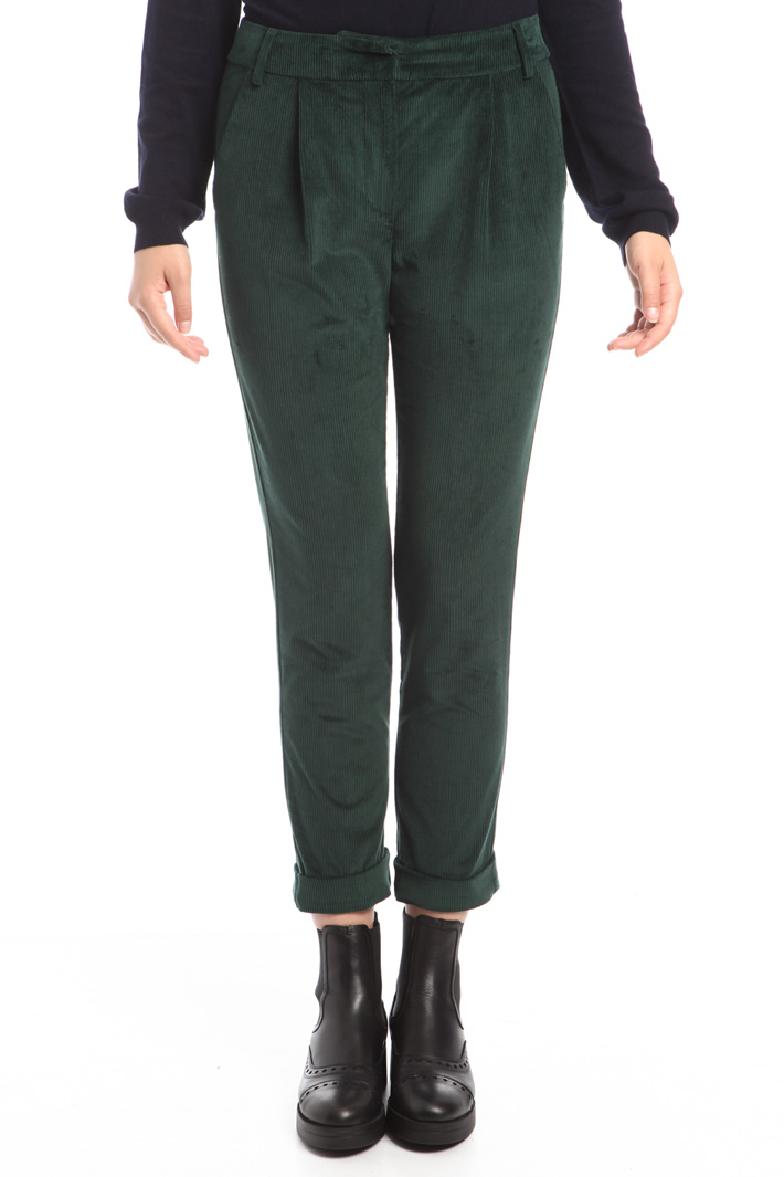 Pantaloni cropped in velluto Fashion Market Pantaloni cropped in velluto Fashion Market
