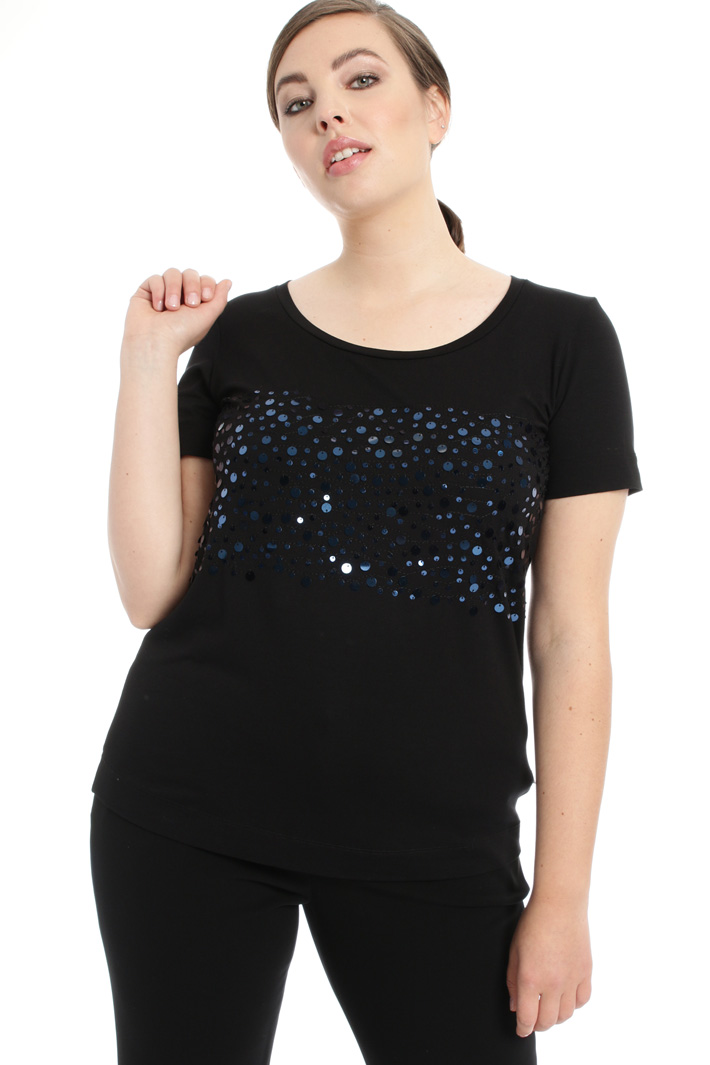 T-shirt in jersey con ricamo Fashion Market T-shirt in jersey con ricamo Fashion Market