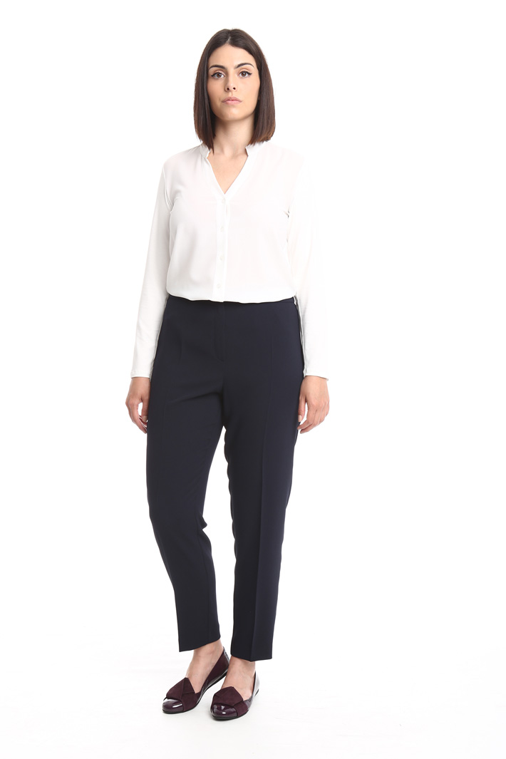 Pantalone slim in crepe Fashion Market Pantalone slim in crepe Fashion Market