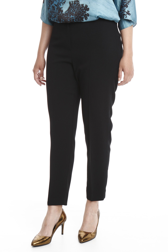 Pantalone slim in crepe Fashion Market Pantalone slim in crepe Fashion Market