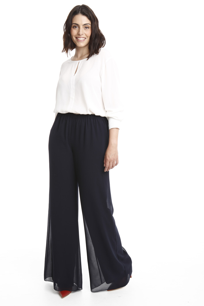 Pantaloni palazzo in georgette Fashion Market Pantaloni palazzo in georgette Fashion Market