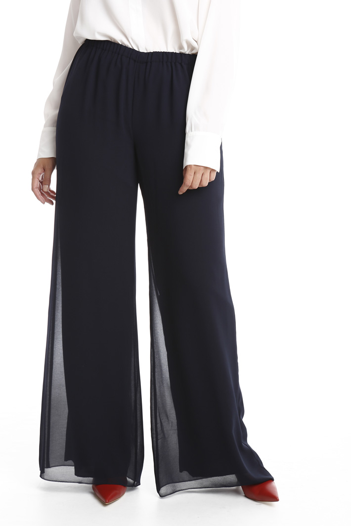 Pantaloni palazzo in georgette Fashion Market Pantaloni palazzo in georgette Fashion Market