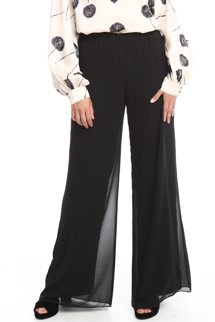 Pantaloni palazzo in georgette Fashion Market Pantaloni palazzo in georgette Fashion Market