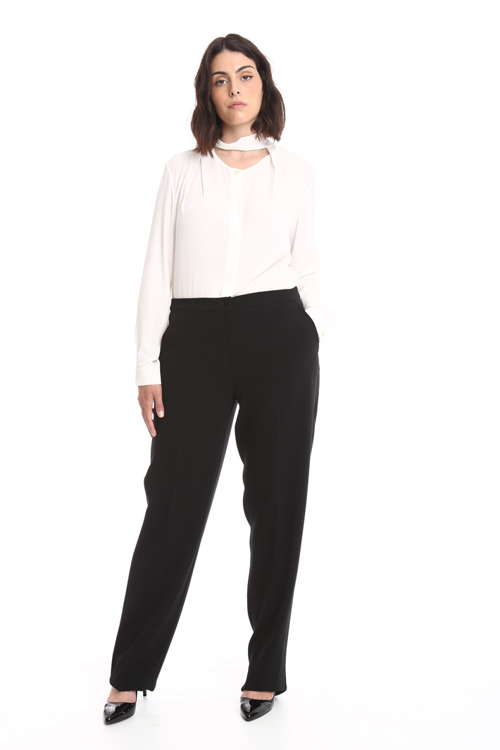 Pantalone in cady linea dritta Fashion Market Pantalone in cady linea dritta Fashion Market