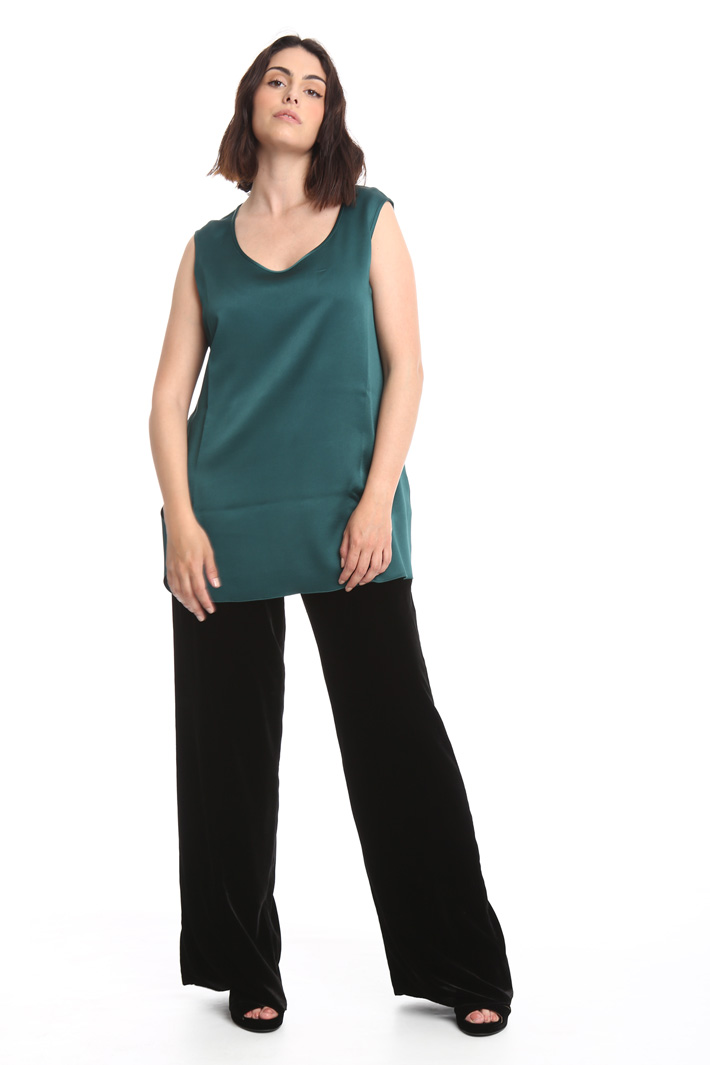 Top in crepe lucido Fashion Market Top in crepe lucido Fashion Market