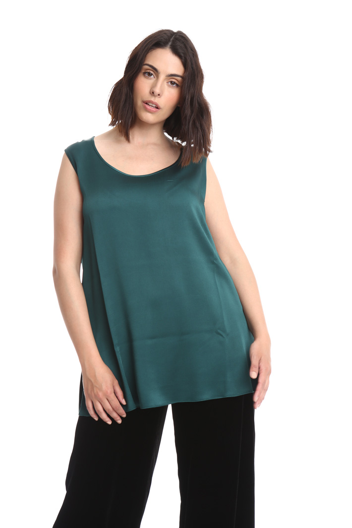Top in crepe lucido Fashion Market Top in crepe lucido Fashion Market