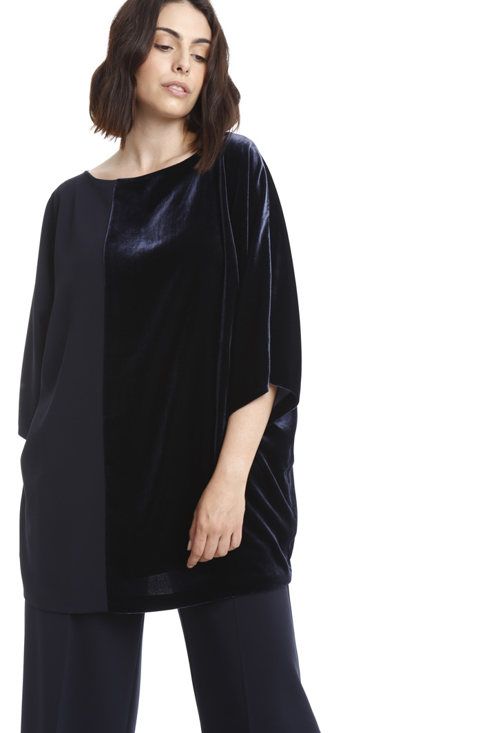 Casacca in velluto e cady Fashion Market Casacca in velluto e cady Fashion Market
