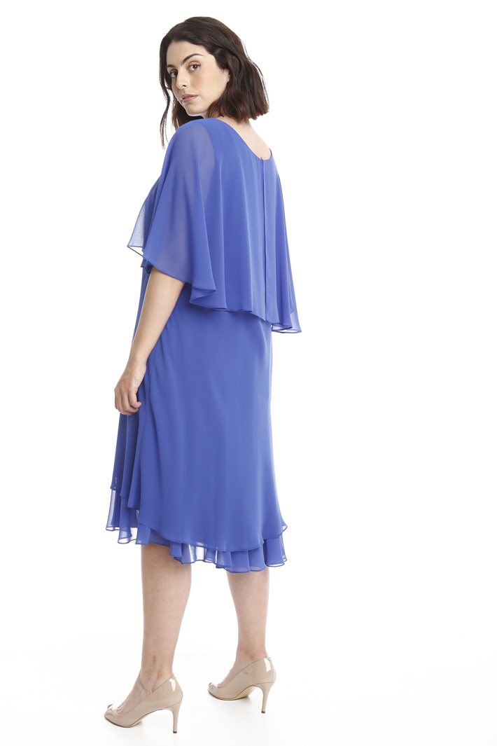 Abito con balza in georgette Fashion Market Abito con balza in georgette Fashion Market