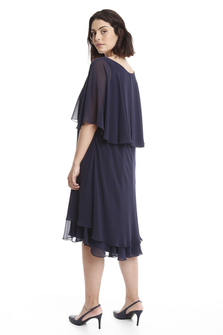 Abito con balza in georgette Fashion Market Abito con balza in georgette Fashion Market