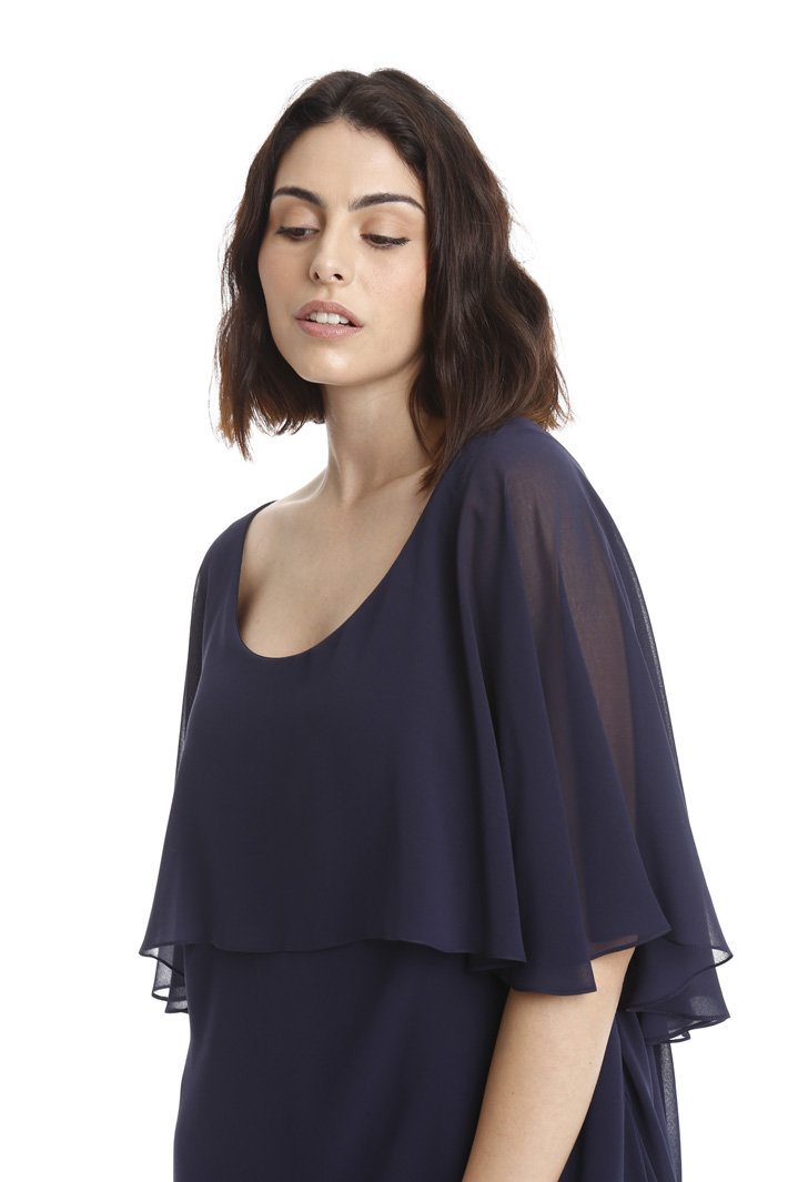 Abito con balza in georgette Fashion Market Abito con balza in georgette Fashion Market