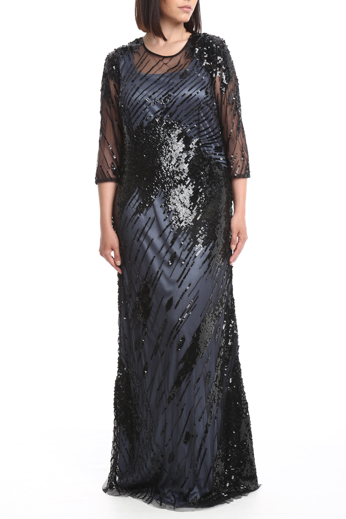 Abito lungo in tulle ricamato Fashion Market Abito lungo in tulle ricamato Fashion Market