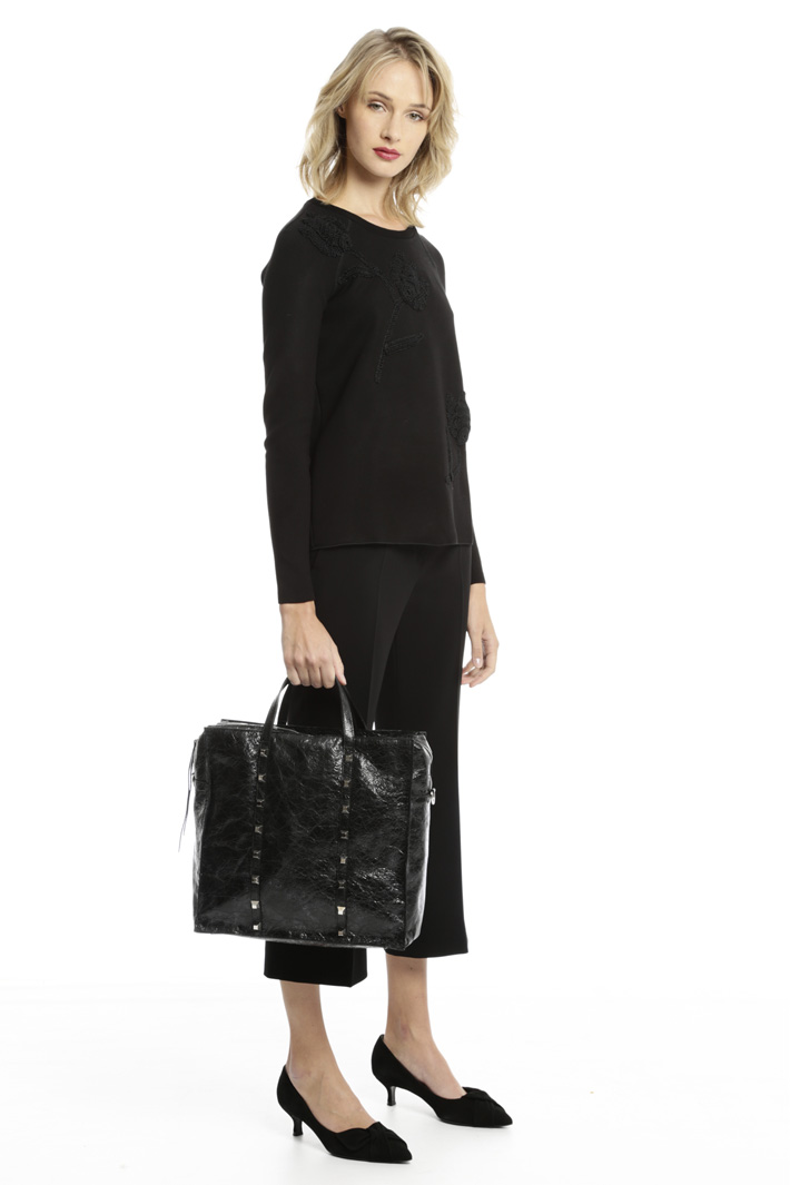 Borsa shopper con borchie Fashion Market Borsa shopper con borchie Fashion Market