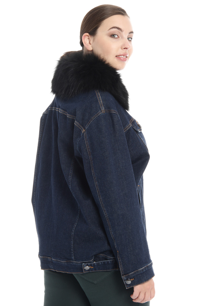 Giacca in denim con collo Fashion Market Giacca in denim con collo Fashion Market