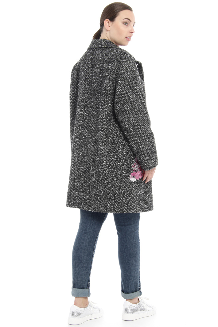 Cappotto con ricamo contrasto Fashion Market Cappotto con ricamo contrasto Fashion Market
