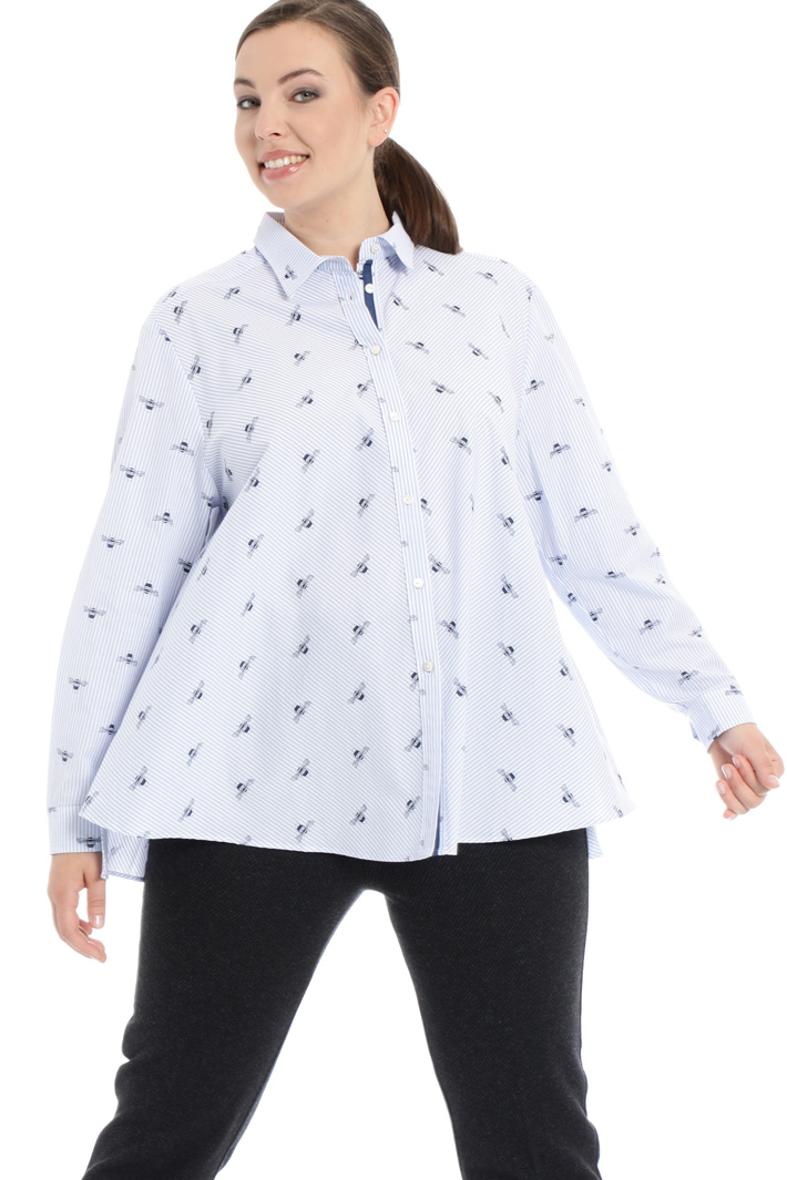 Camicia svasata in popeline Fashion Market Camicia svasata in popeline Fashion Market