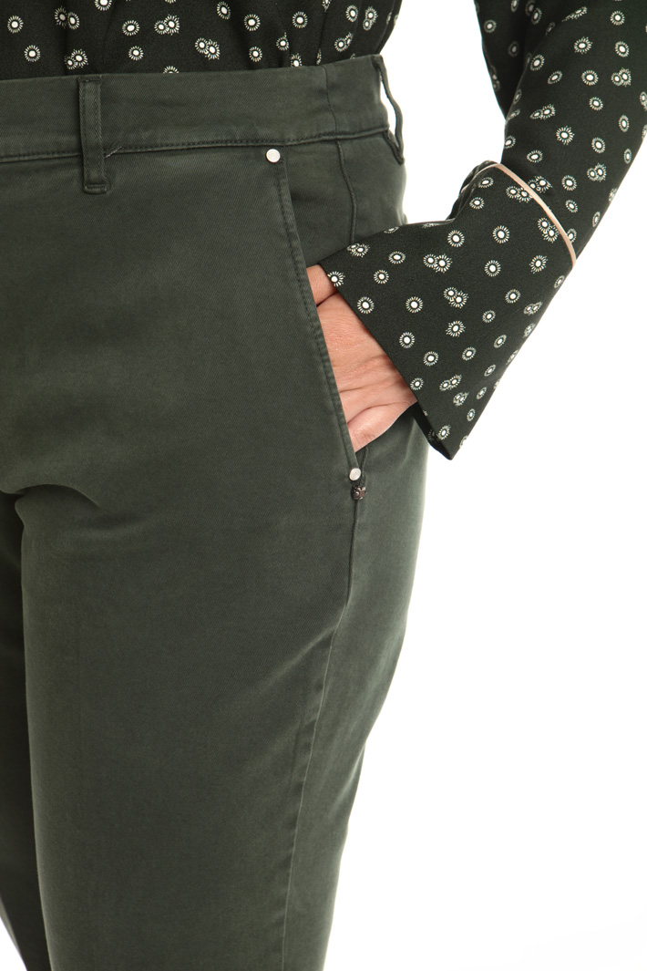 Pantalone cropped in gabardina Fashion Market Pantalone cropped in gabardina Fashion Market