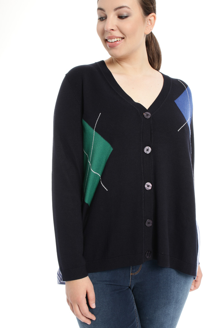 Cardigan con inserto tessuto Fashion Market Cardigan con inserto tessuto Fashion Market