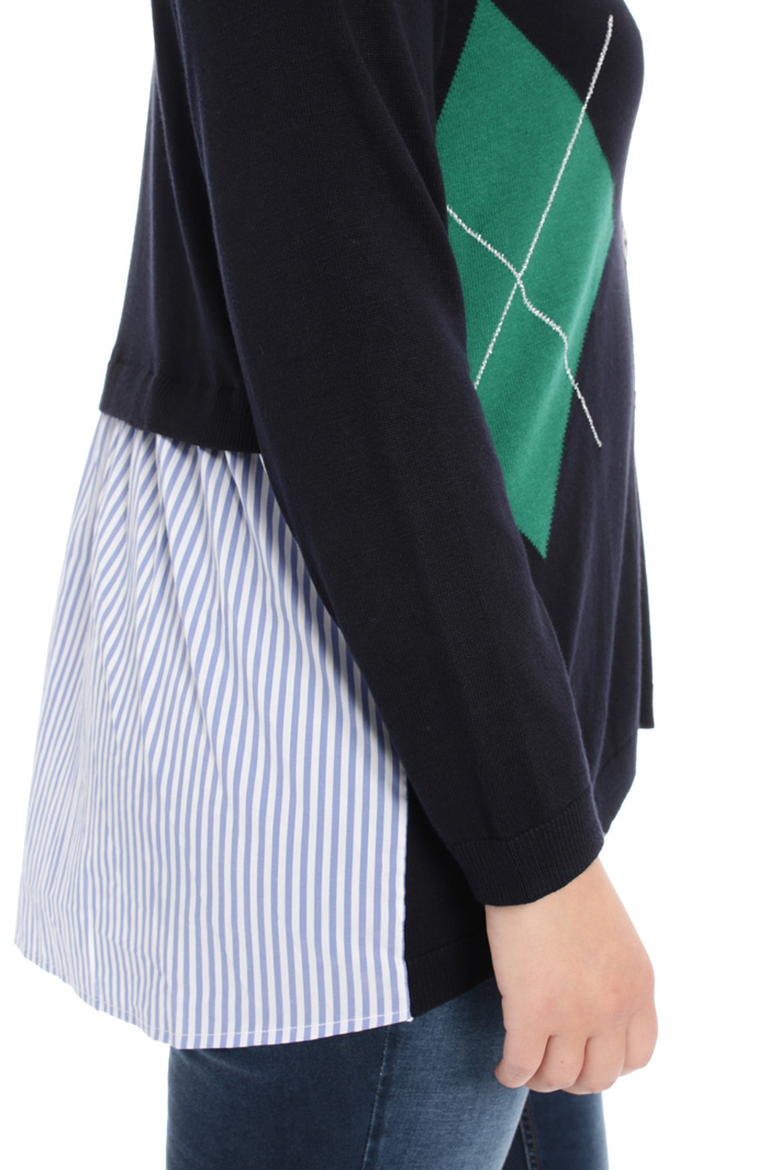 Cardigan con inserto tessuto Fashion Market Cardigan con inserto tessuto Fashion Market