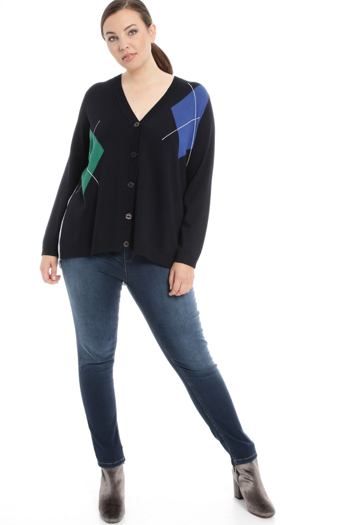 Cardigan con inserto tessuto Fashion Market Cardigan con inserto tessuto Fashion Market