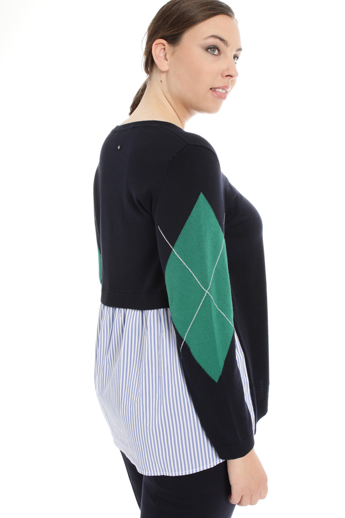 Maglia con inserto in mussola Fashion Market Maglia con inserto in mussola Fashion Market