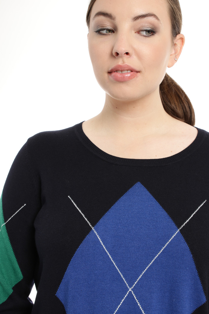 Maglia con inserto in mussola Fashion Market Maglia con inserto in mussola Fashion Market